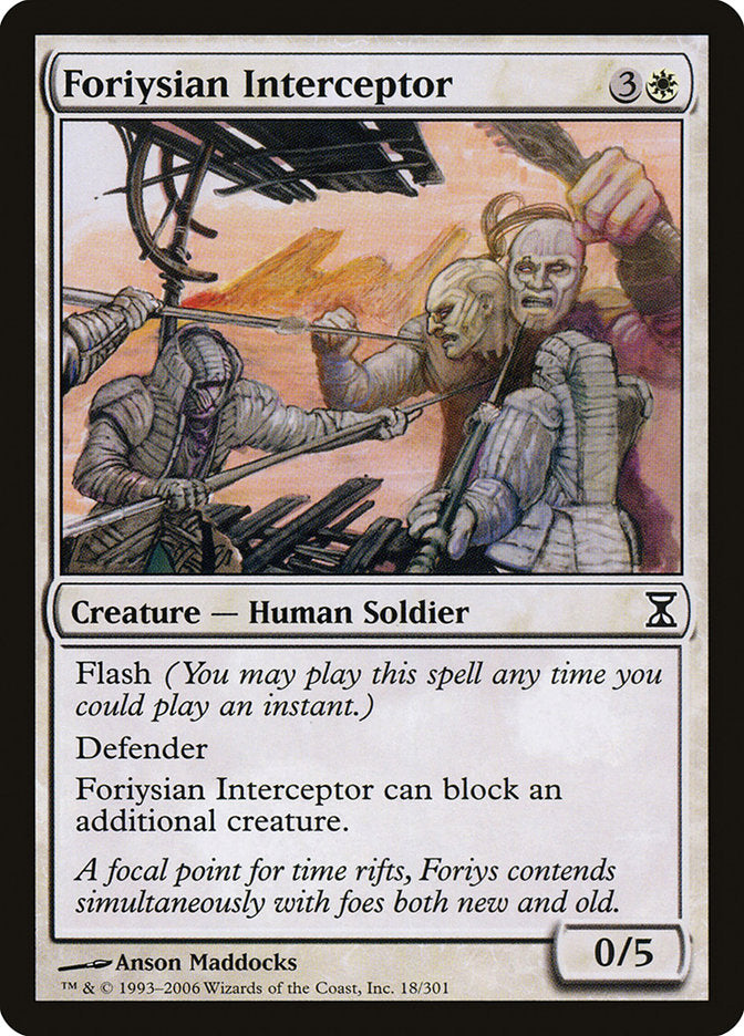 Foriysian Interceptor 18 (Time Spiral)  - Foil | Good Games Adelaide SA