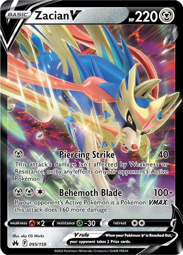 Zacian V 095/159 (Crown Zenith)  - Holofoil | Good Games Adelaide SA