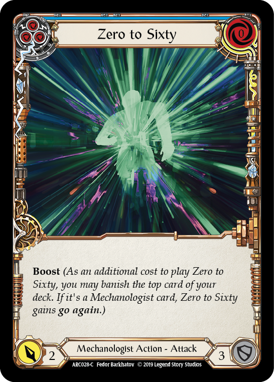 Zero to Sixty (Blue) [ARC028-C] 1st Edition Normal | Good Games Adelaide SA