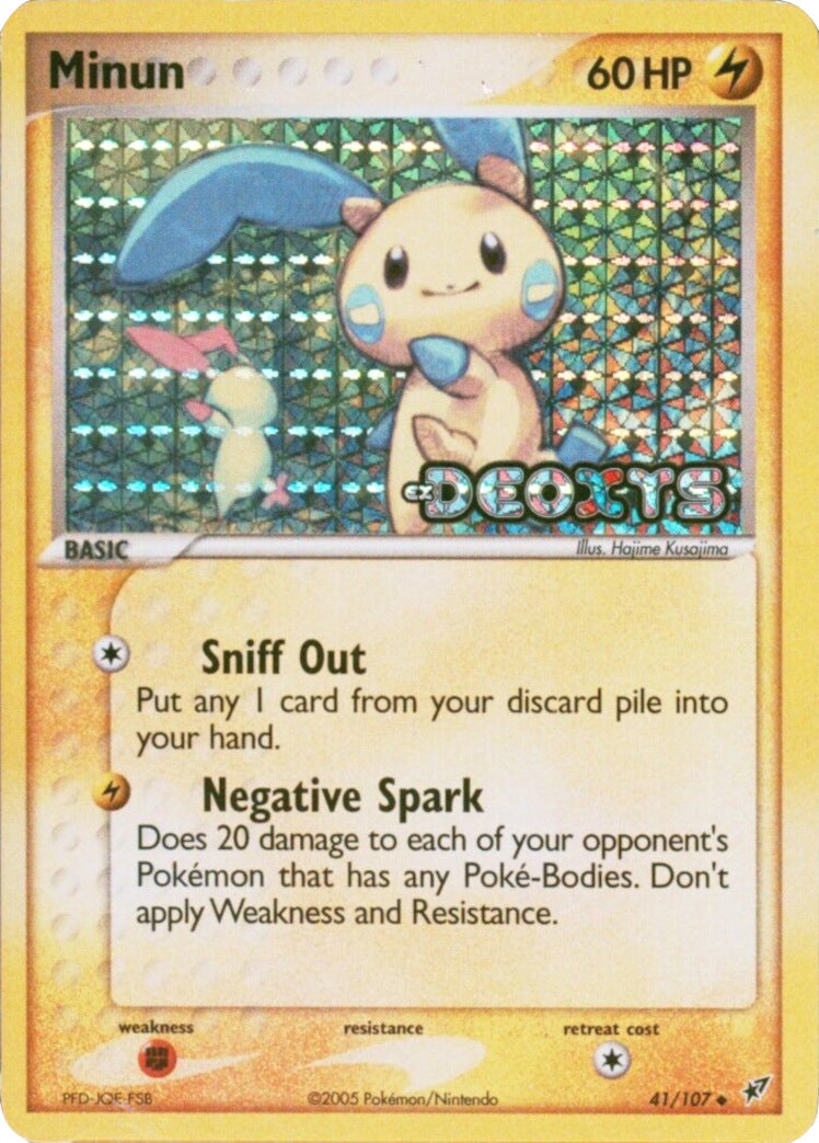 Minun (41/107) (Stamped) [EX: Deoxys] | Good Games Adelaide SA