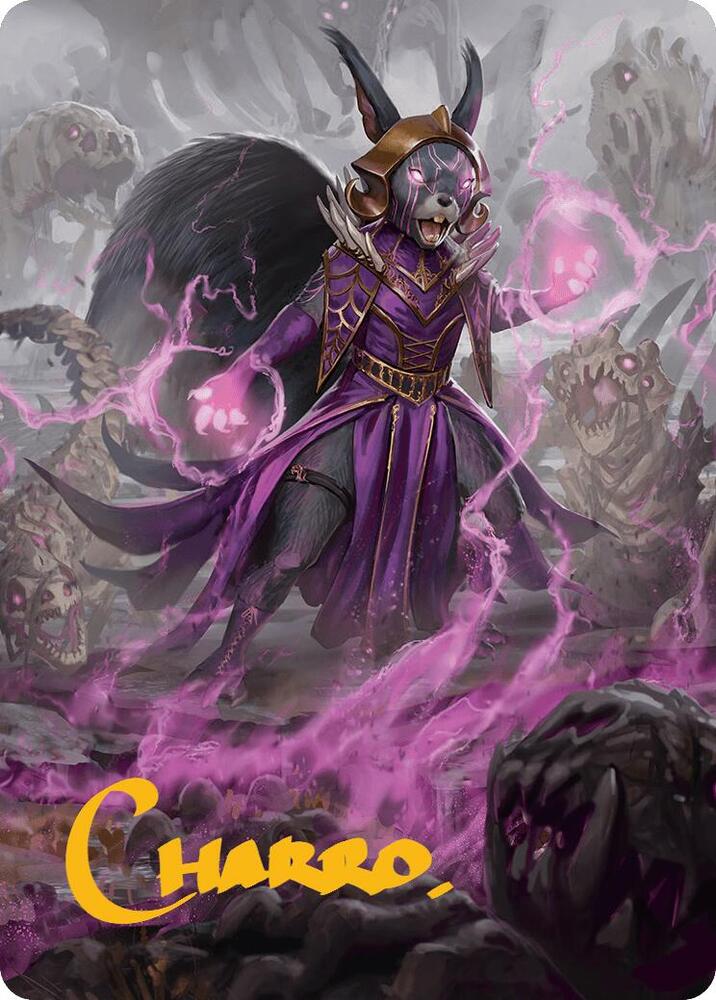 Liliana of the Dark Realms Art Card Gold Stamped Signature 51 (Art Series: Bloomburrow)  | Good Games Adelaide SA