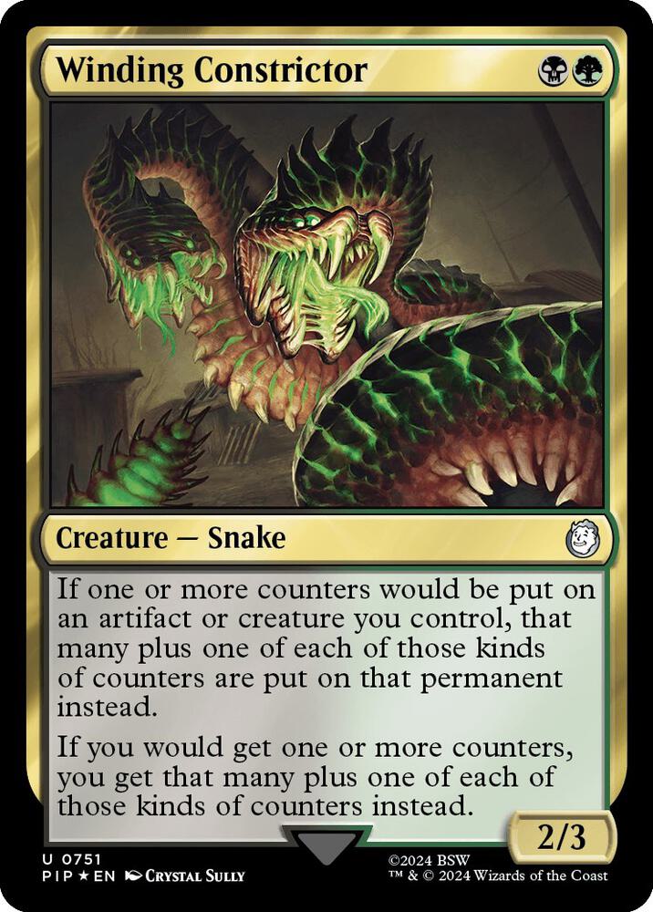 Winding Constrictor 751 (Universes Beyond: Fallout)  - Foil | Good Games Adelaide SA
