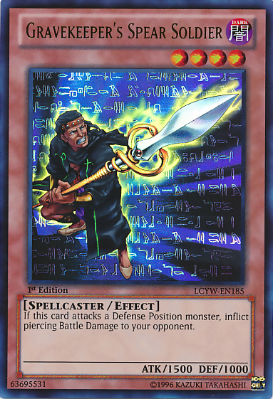 Gravekeeper's Spear Soldier [LCYW-EN185] Ultra Rare | Good Games Adelaide SA