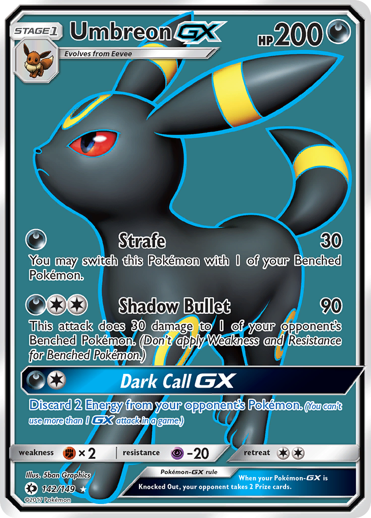 Umbreon GX (142/149) [Sun & Moon: Base Set] | Good Games Adelaide SA