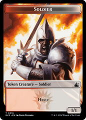 Bird // Soldier Double-Sided Token [Ravnica Remastered Tokens] | Good Games Adelaide SA
