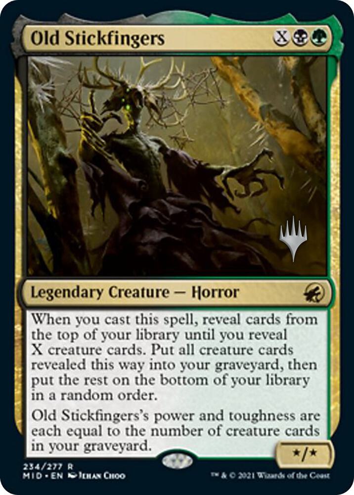 Old Stickfingers 234p/171 (Promo Pack: Innistrad: Midnight Hunt)  - Foil | Good Games Adelaide SA