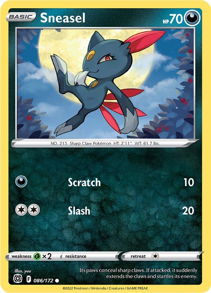 Sneasel (086/172) [Sword & Shield: Brilliant Stars] | Good Games Adelaide SA