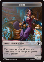Treasure // Pilot Double-Sided Token [Aetherdrift Tokens] | Good Games Adelaide SA