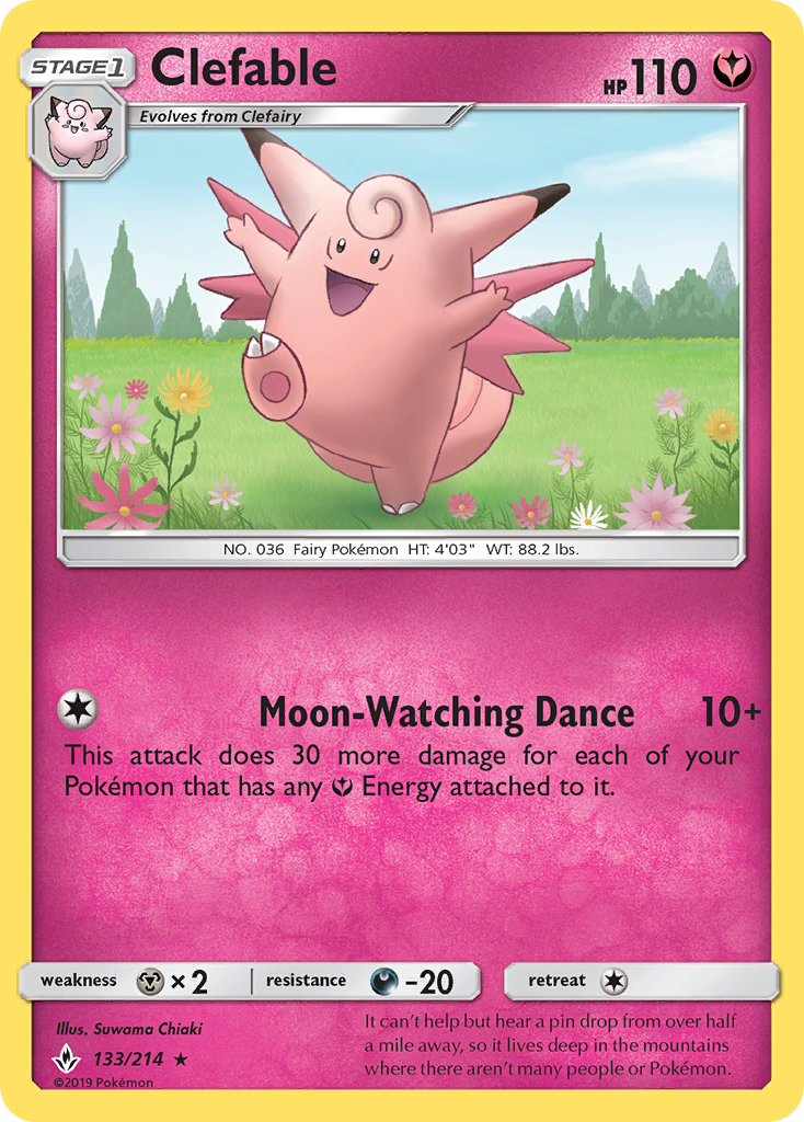 Clefable (133/214) [Sun & Moon: Unbroken Bonds] | Good Games Adelaide SA
