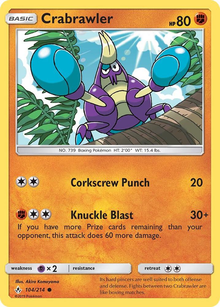 Crabrawler 104/214 (SM - Unbroken Bonds)  | Good Games Adelaide SA