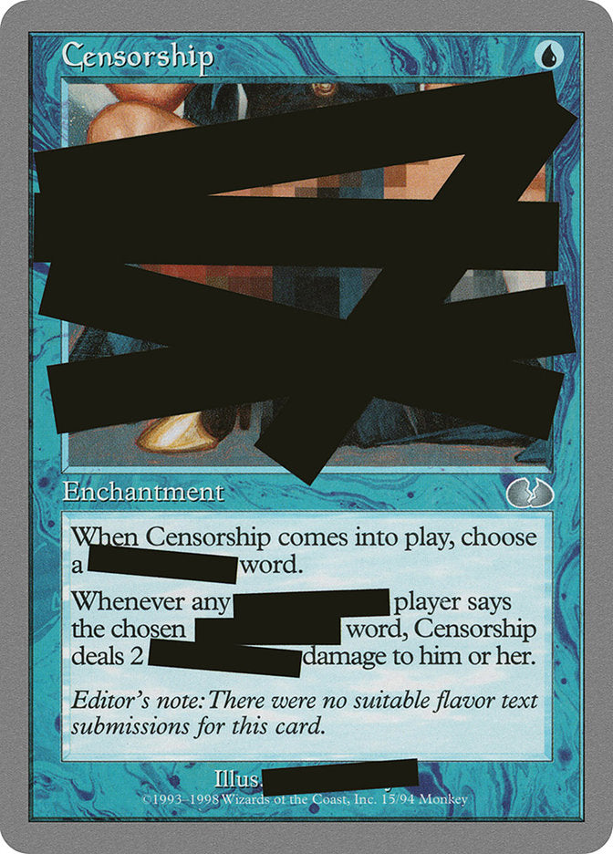 Censorship 15 (Unglued)  | Good Games Adelaide SA