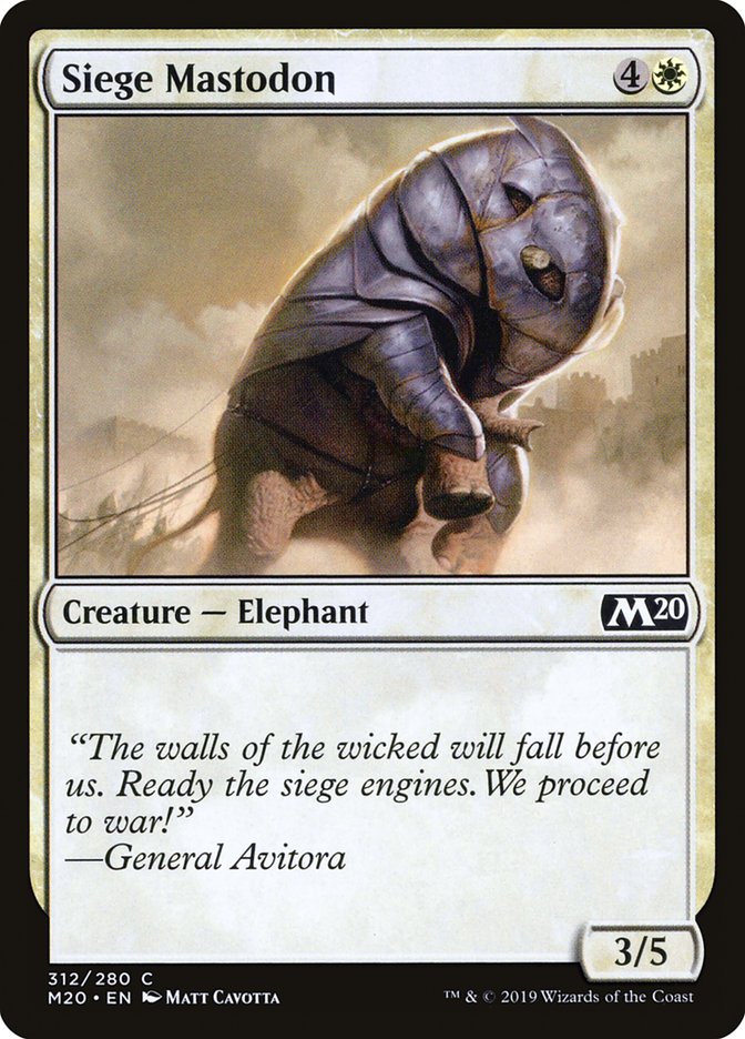 Siege Mastodon [Core Set 2020] | Good Games Adelaide SA