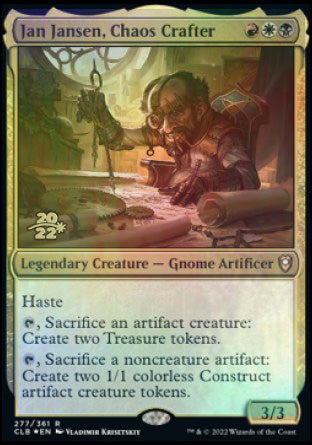 Jan Jansen, Chaos Crafter [Commander Legends: Battle for Baldur's Gate Prerelease Promos] | Good Games Adelaide SA