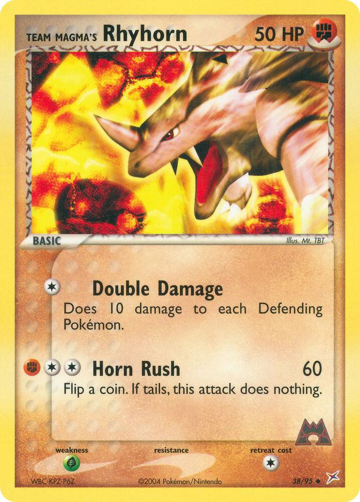 Team Magma's Rhyhorn 38/95 (Team Magma vs Team Aqua)  - Reverse Holofoil | Good Games Adelaide SA