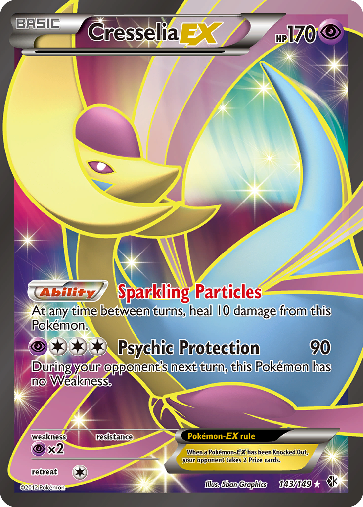 Cresselia EX (143/149) [Black & White: Boundaries Crossed] | Good Games Adelaide SA