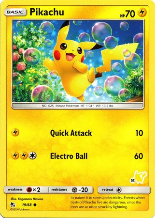 Pikachu (19/68) (Pikachu Stamp #15) [Battle Academy 2020] | Good Games Adelaide SA