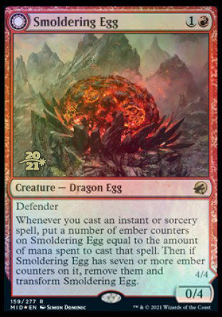 Smoldering Egg // Ashmouth Dragon [Innistrad: Midnight Hunt Prerelease Promos] | Good Games Adelaide SA