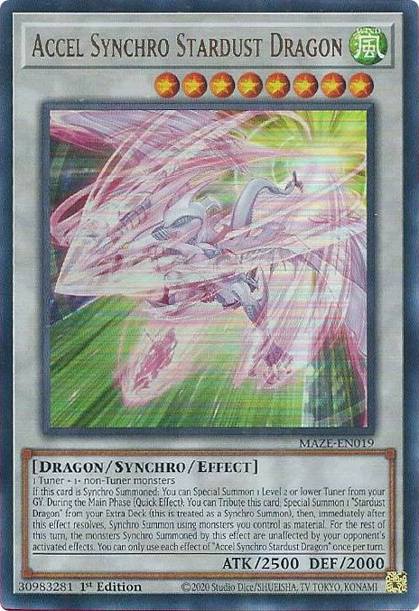 Accel Synchro Stardust Dragon [MAZE-EN019] Ultra Rare | Good Games Adelaide SA