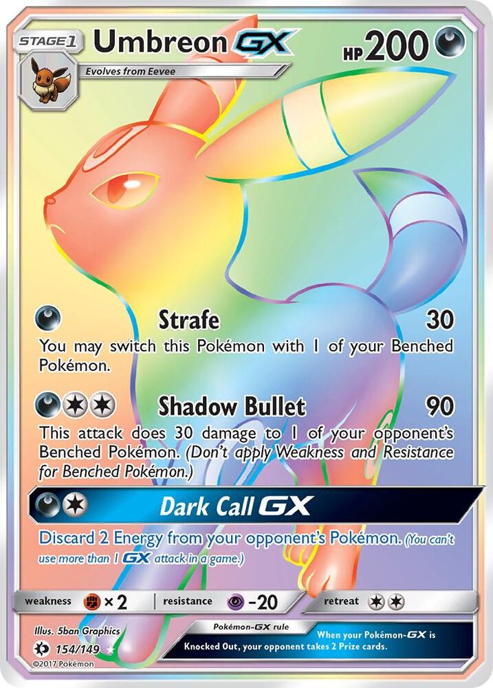 Umbreon GX Secret 154/149 (SM Base Set)  - Holofoil | Good Games Adelaide SA