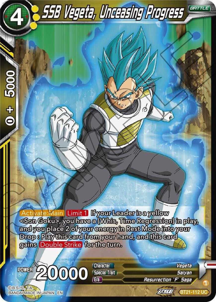 SSB Vegeta, Unceasing Progress (BT21-112) [ZENKAI Series: Set 04] | Good Games Adelaide SA