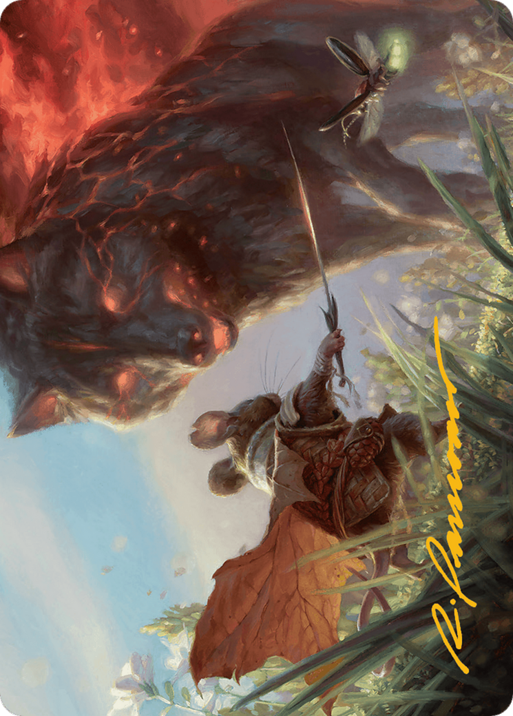 Repel Calamity Art Card (Gold-Stamped Signature) [Bloomburrow Art Series] | Good Games Adelaide SA