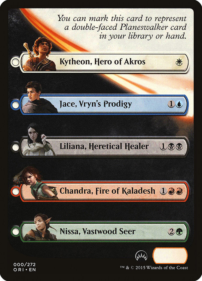 Checklist Card - Magic Origins (Planeswalker) [Magic Origins Tokens] | Good Games Adelaide SA
