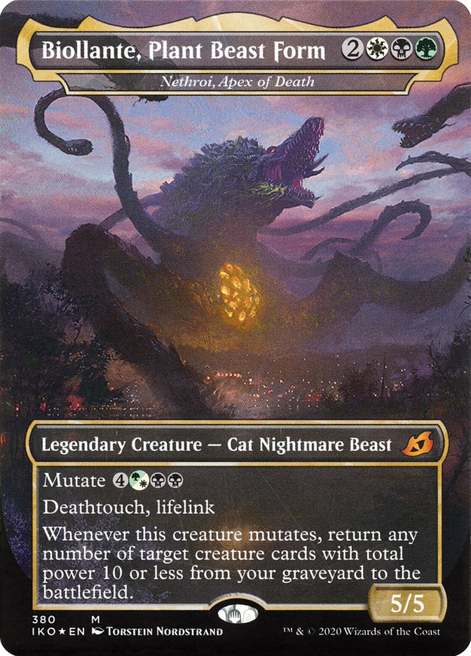 Biollante, Plant Beast Form - Nethroi, Apex of Death (Borderless) (Godzilla Series) [Ikoria: Lair of Behemoths] | Good Games Adelaide SA