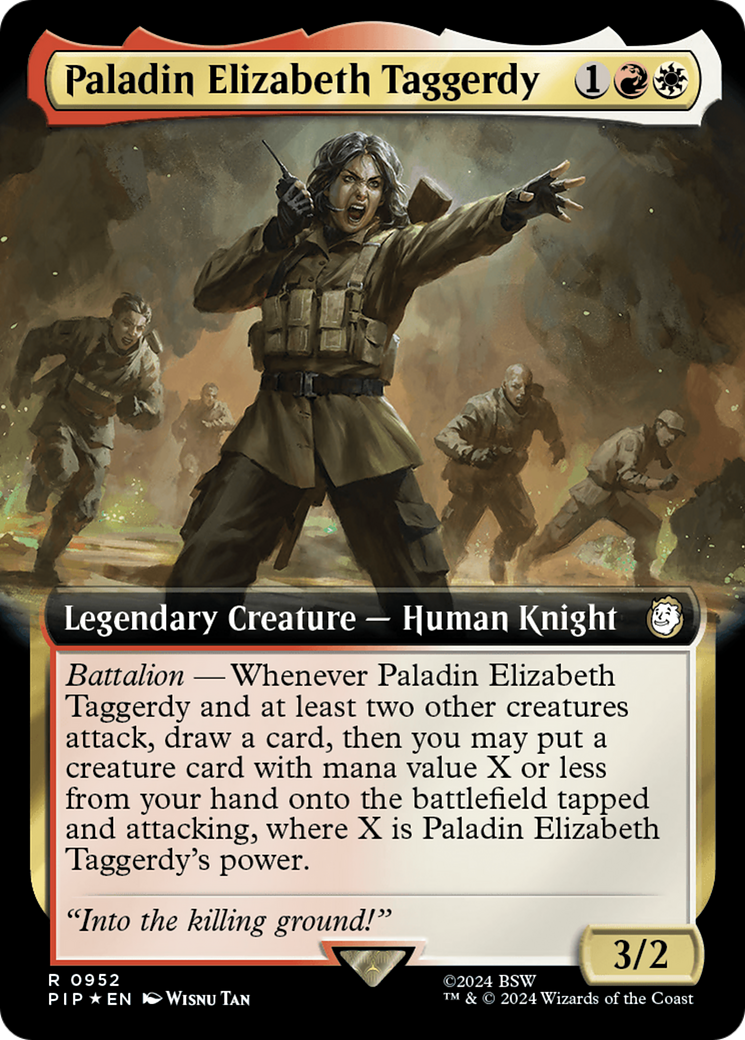 Paladin Elizabeth Taggerdy (Extended Art) (Surge Foil) [Fallout] | Good Games Adelaide SA