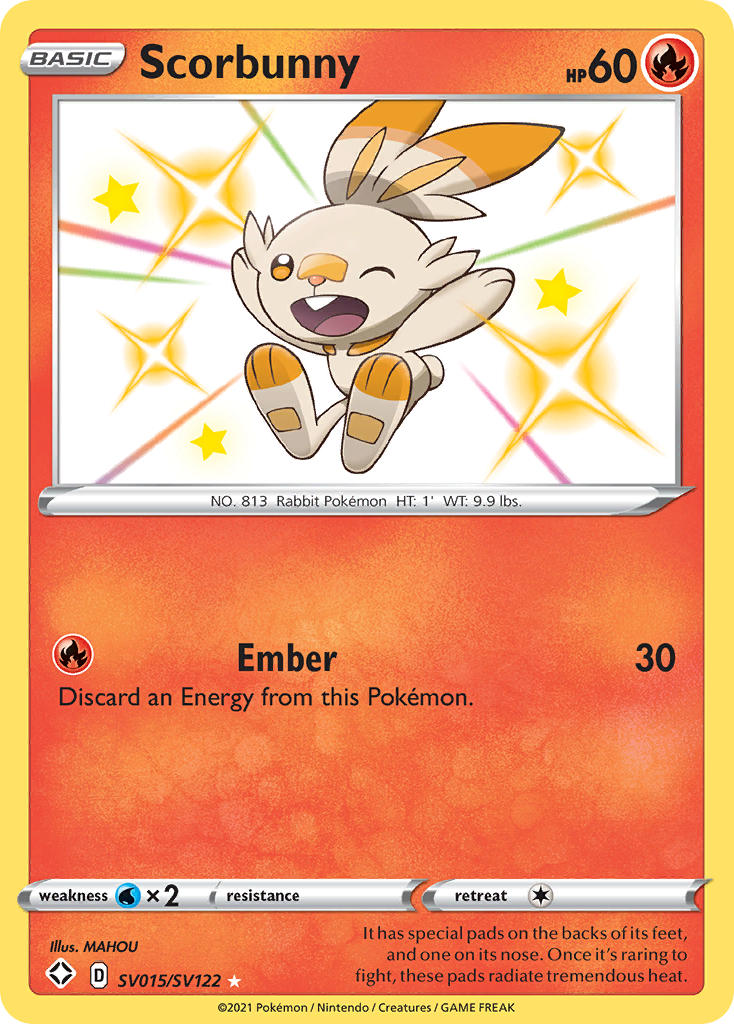 Scorbunny (SV015/SV122) [Sword & Shield: Shining Fates] | Good Games Adelaide SA