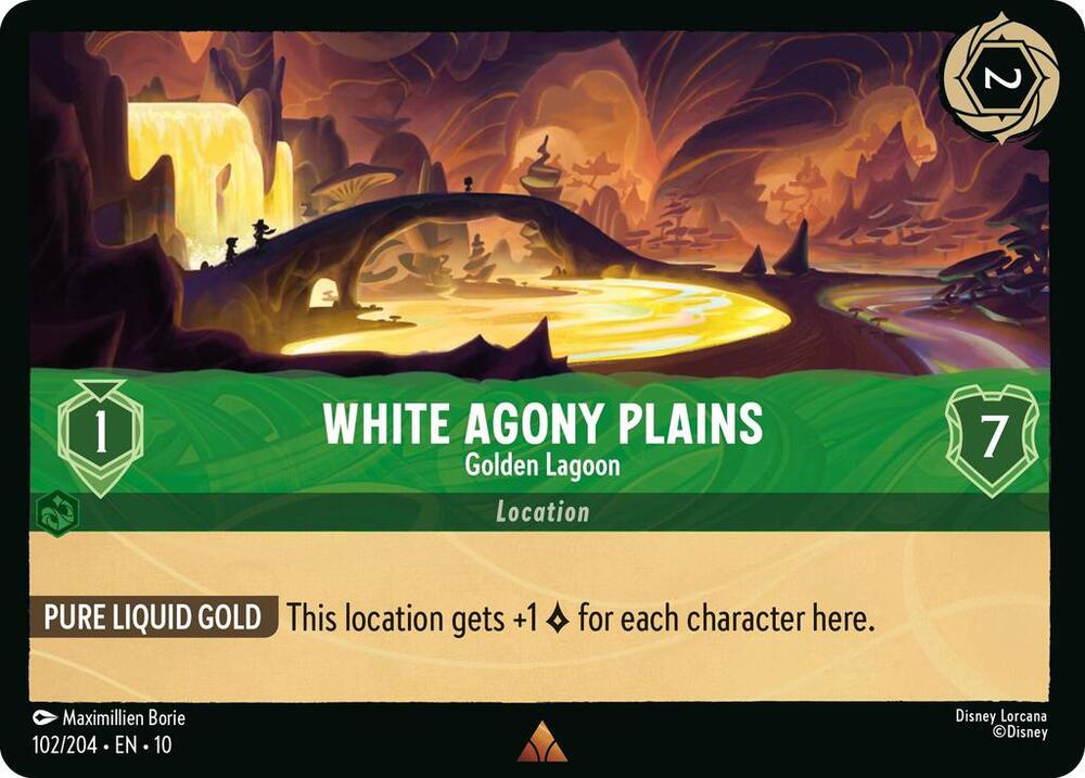 White Agony Plains Golden Lagoon 102/204 (Whispers in the Well)  - Cold Foil | Good Games Adelaide SA