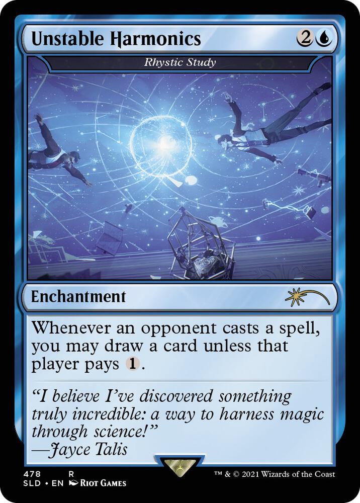 Unstable Harmonics Rhystic Study 478 (Secret Lair Drop Series)  - Foil | Good Games Adelaide SA