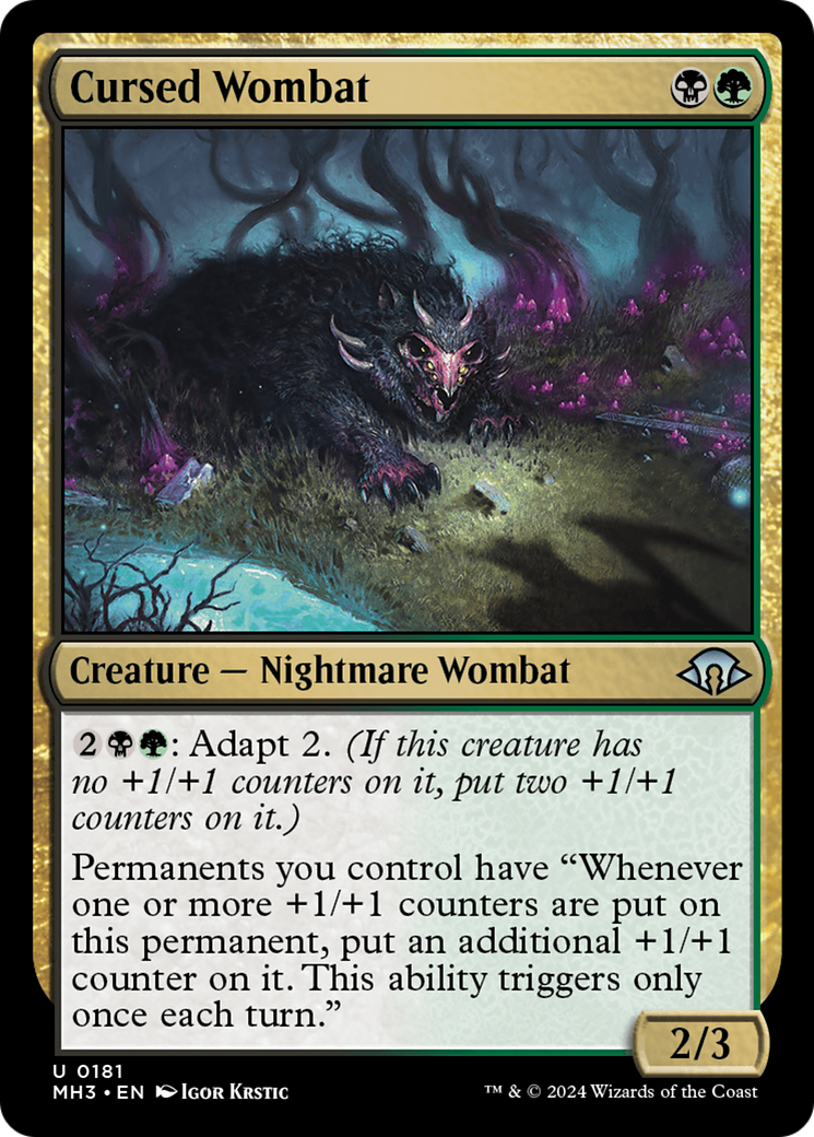 Cursed Wombat [Modern Horizons 3] | Good Games Adelaide SA