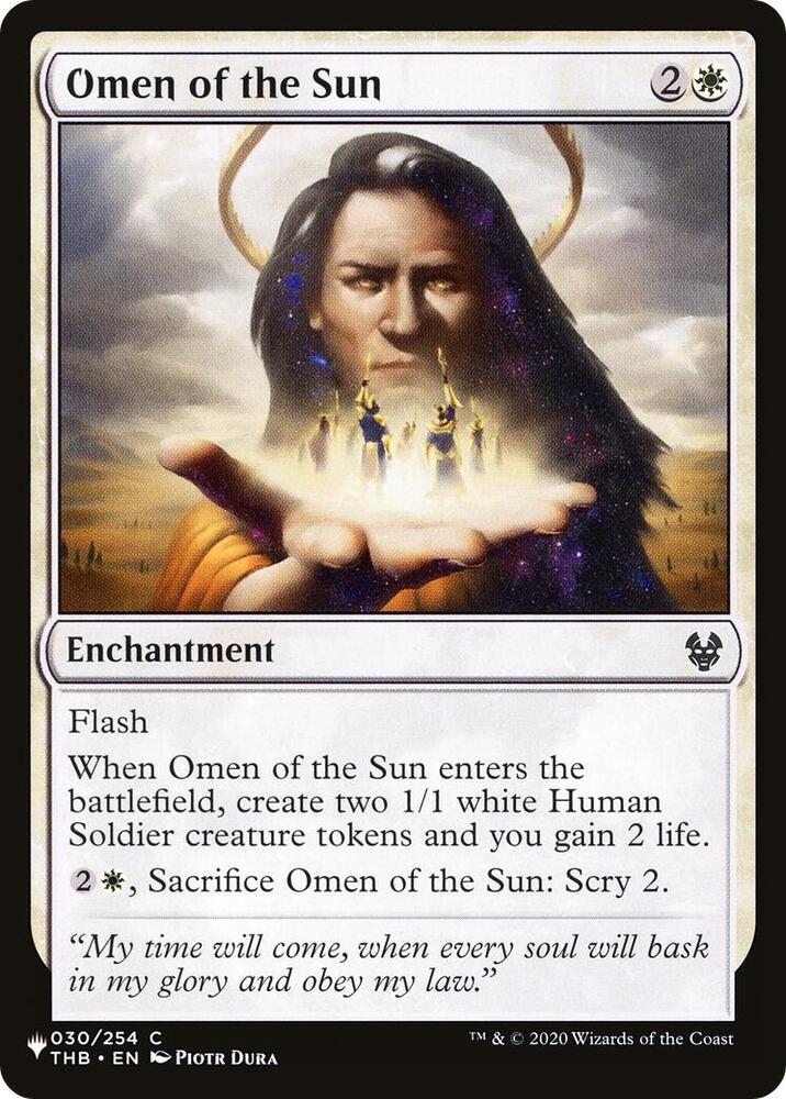 Omen of the Sun 030/254 (The List Reprints)  | Good Games Adelaide SA