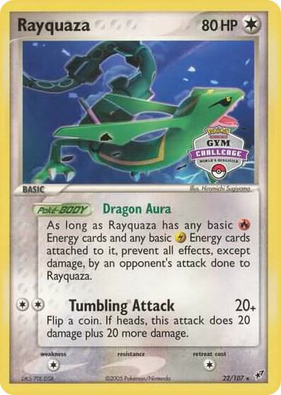 Rayquaza 22 107 2004 2005 Gym Challenge 022/107 (League & Championship Cards)  | Good Games Adelaide SA