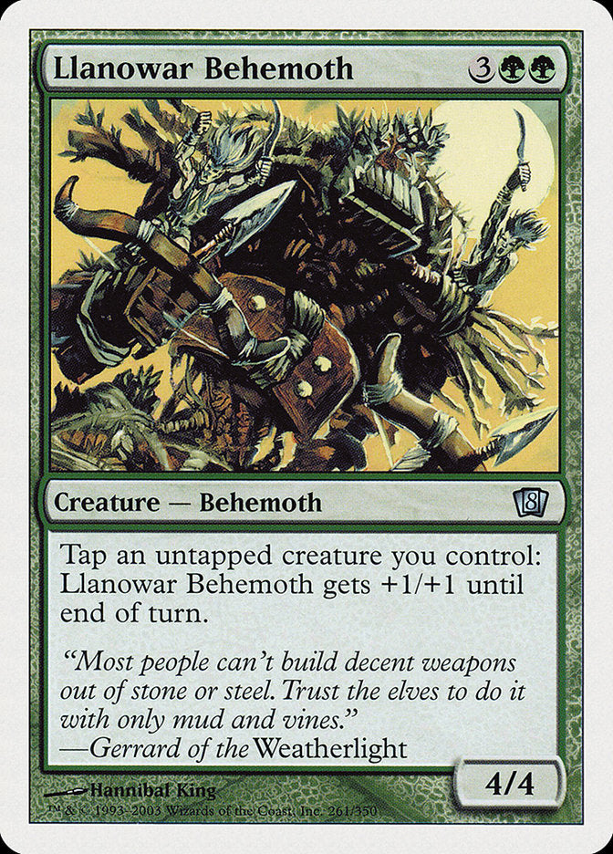 Llanowar Behemoth (8th Edition) [Oversize Cards] | Good Games Adelaide SA