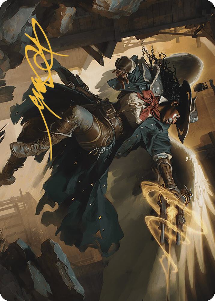 Archangel of Tithes Art Card Gold Stamped Signature 1 (Art Series: Outlaws of Thunder Junction)  | Good Games Adelaide SA