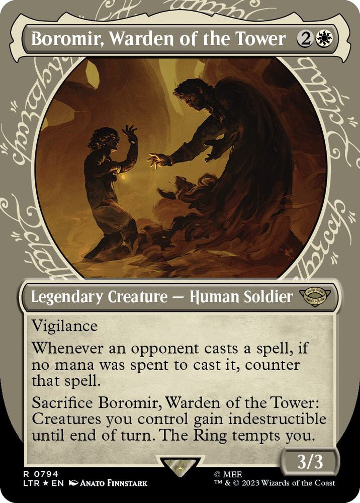 Boromir. Warden of the Tower 794 (Universes Beyond: The Lord of the Rings: Tales of Middle-earth)  - Showcase Surge Foil | Good Games Adelaide SA