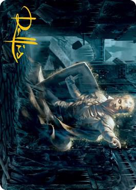 Dennick Pious Apparition Art Card Gold Stamped Signature 59 (Art Series: Innistrad: Midnight Hunt)  | Good Games Adelaide SA