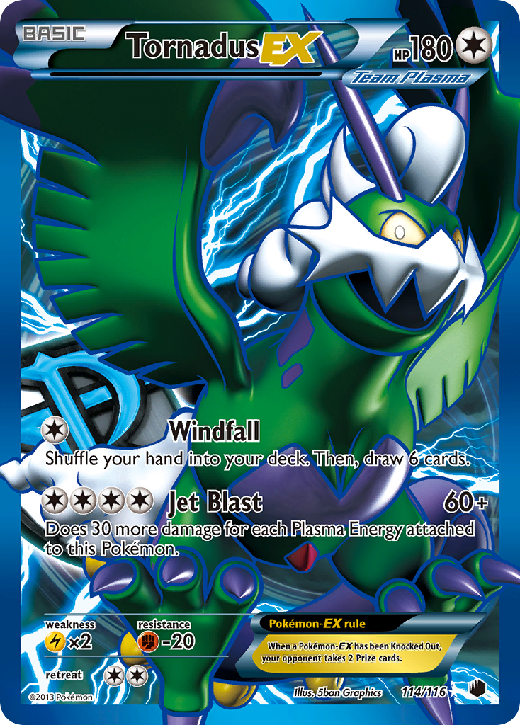 Tornadus EX (114/116) [Black & White: Plasma Freeze] | Good Games Adelaide SA