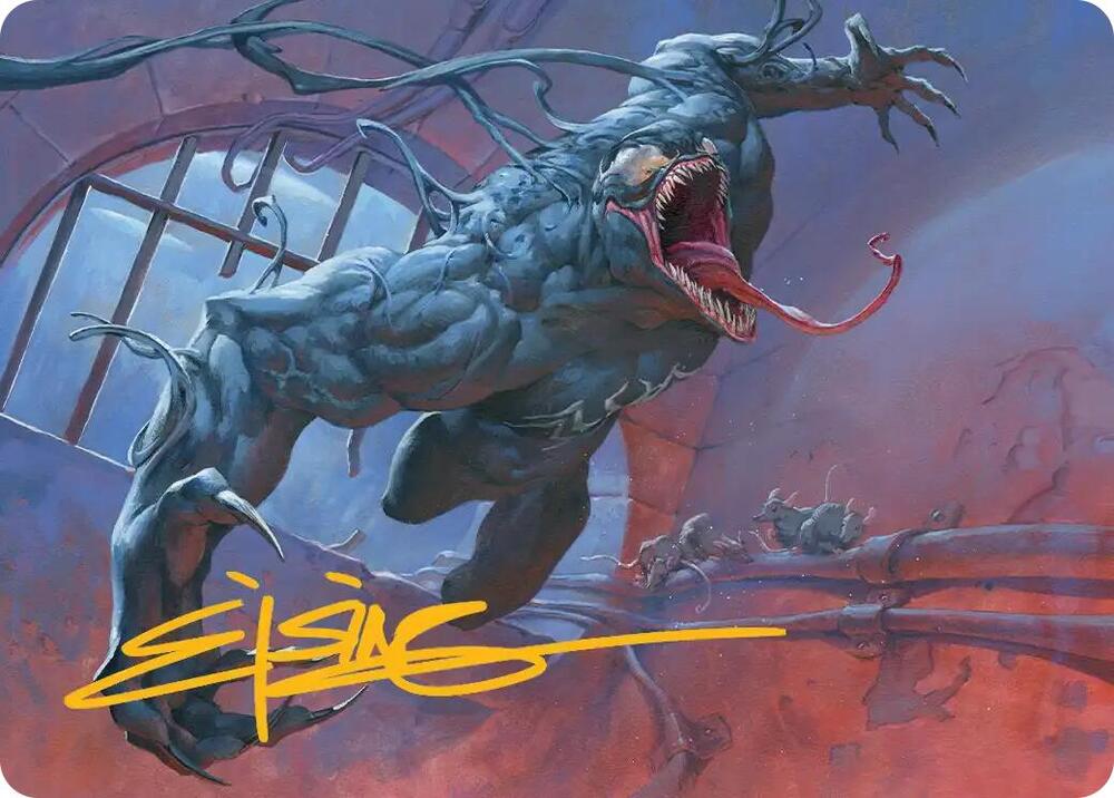 Venom Evil Unleashed Art Card Gold Stamped Signature 12 (Art Series: Marvel's Spider-Man)  | Good Games Adelaide SA