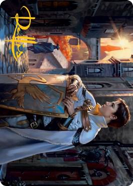 Dennick Pious Apprentice Art Card Gold Stamped Signature 58 (Art Series: Innistrad: Midnight Hunt)  | Good Games Adelaide SA