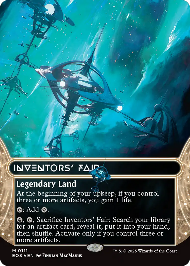 Inventors' Fair (0111) (Borderless) (Galaxy Foil) [Edge of Eternities: Stellar Sights] | Good Games Adelaide SA