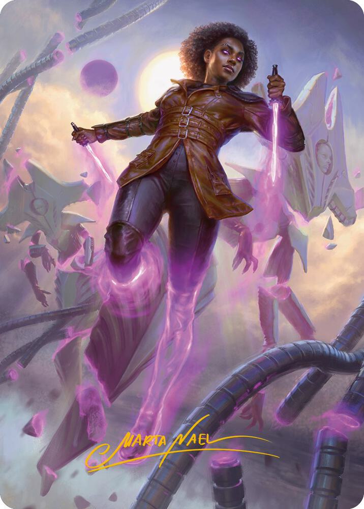 Kaya Intangible Slayer Art Card Gold Stamped Signature 49 (Art Series: Phyrexia: All Will Be One)  | Good Games Adelaide SA