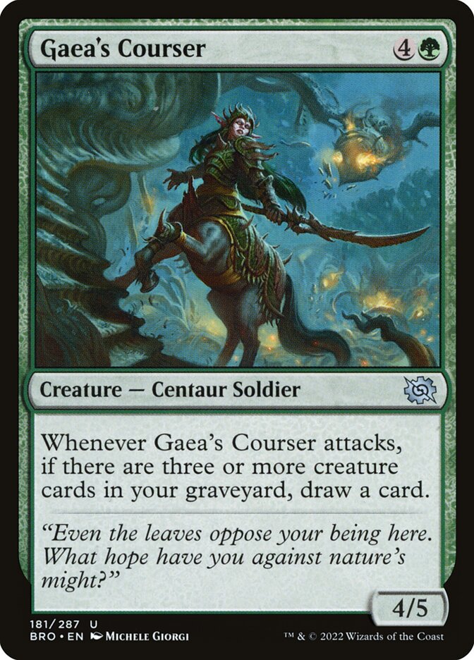 Gaea's Courser 181 (The Brothers' War)  - Foil | Good Games Adelaide SA