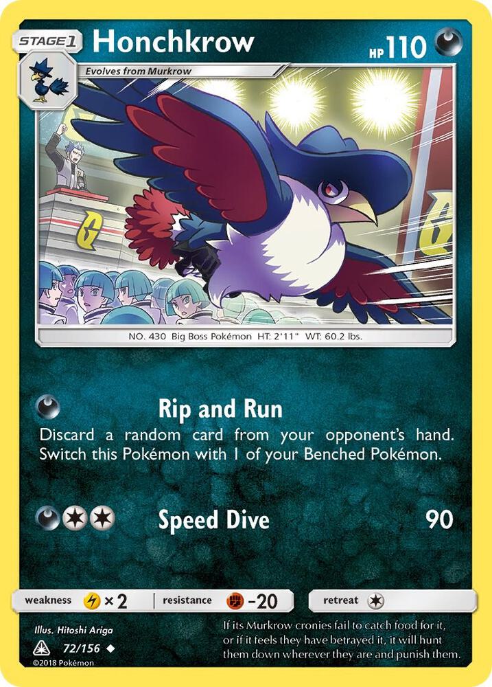 Honchkrow 72/156 (SM - Ultra Prism)  | Good Games Adelaide SA