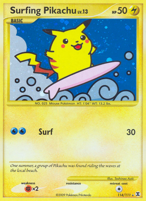 Surfing Pikachu (114/111) [Platinum: Rising Rivals] | Good Games Adelaide SA