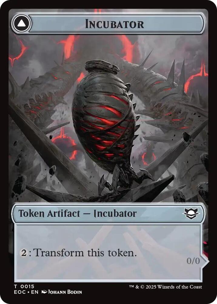 Incubator Phyrexian Double Sided Token 15 // 15 (Commander: Edge of Eternities)  - Foil | Good Games Adelaide SA