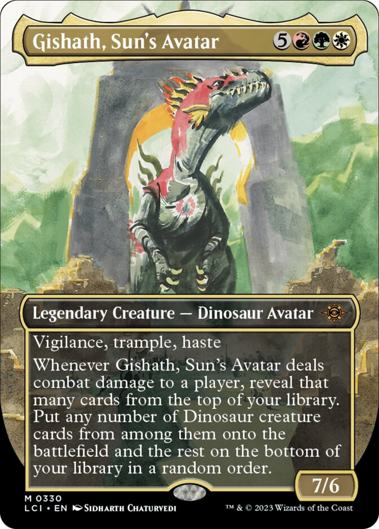 Gishath, Sun's Avatar (Borderless) [The Lost Caverns of Ixalan] | Good Games Adelaide SA