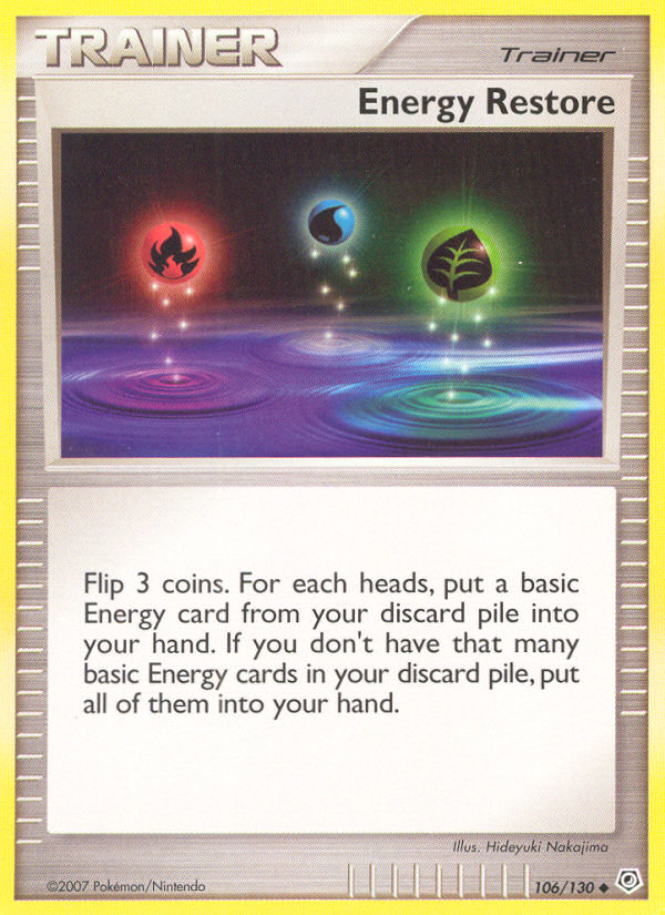 Energy Restore (106/130) [Diamond & Pearl: Base Set] | Good Games Adelaide SA