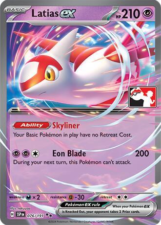 Latias ex Series 7 076/191 (Prize Pack Series Cards)  - Holofoil | Good Games Adelaide SA